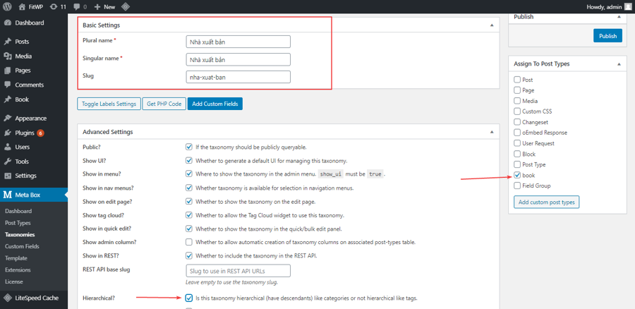 Tạo và cài đặt custom taxonomy bằng Meta Box