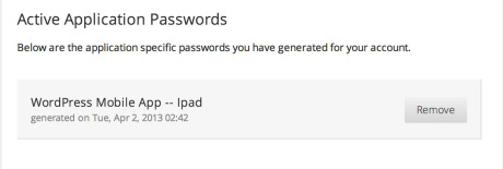 wordpress applications-active-password